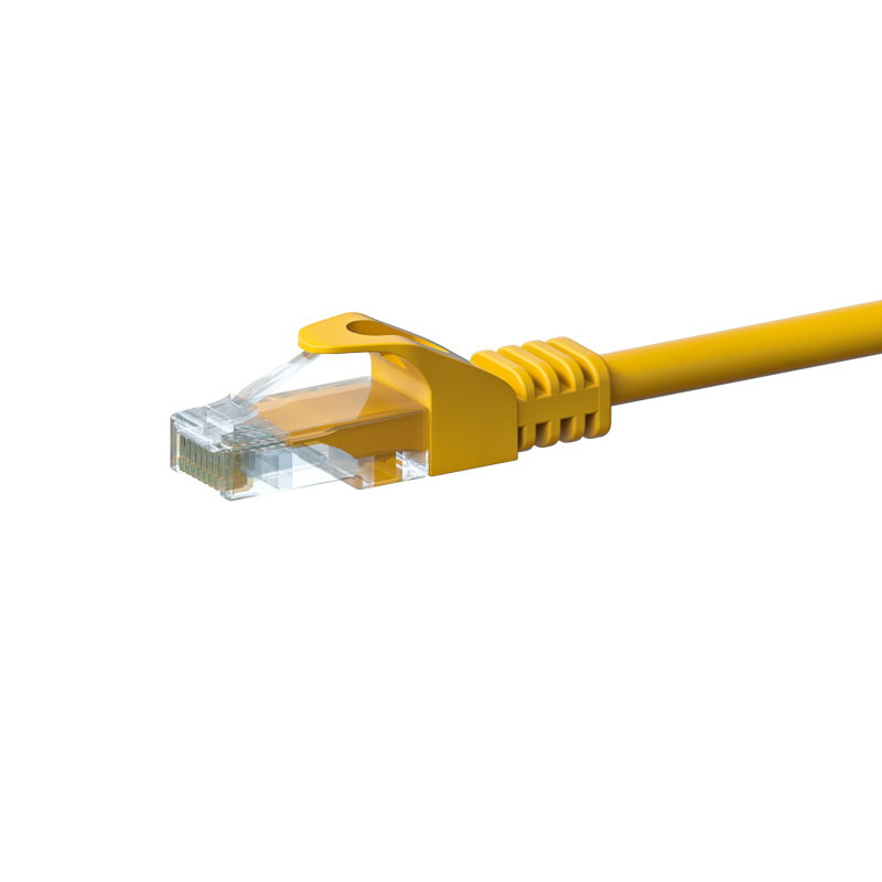 CAT5e Kabel U/UTP  - 3 Meter - gelb - 100% Kupfer