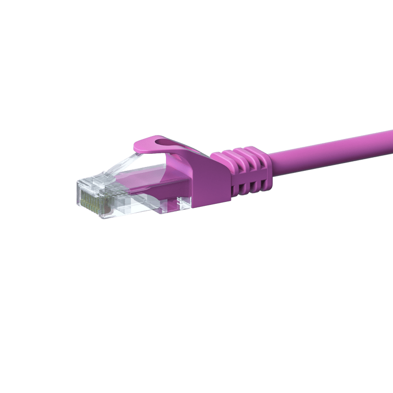UTP CAT5e patchkabel 1m roze - 100% koper