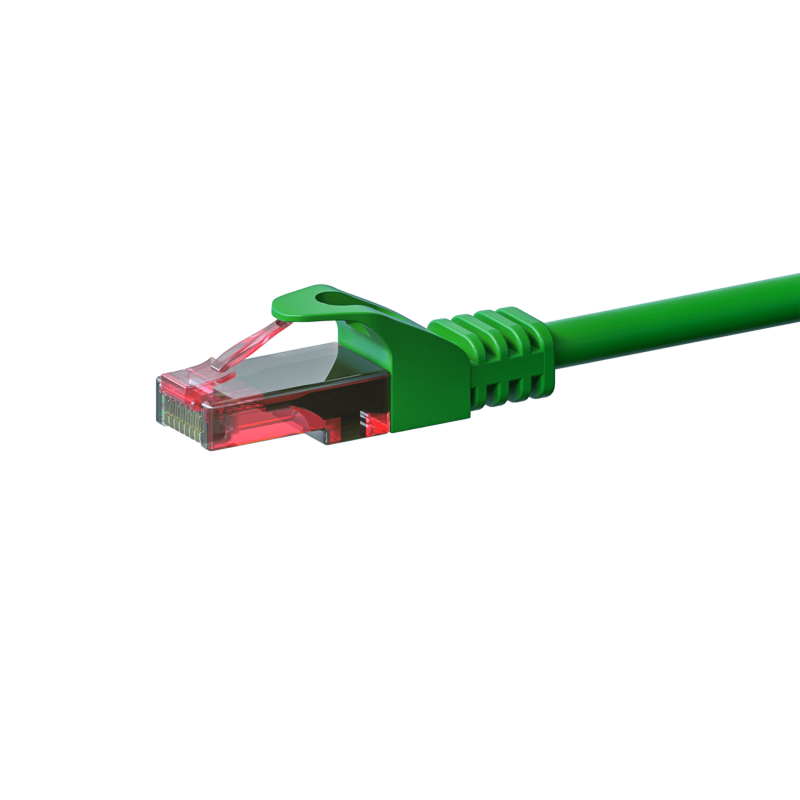 CAT6 Netzwerkkabel, U/UTP, 50 Meter, Grün, 100% Kupfer