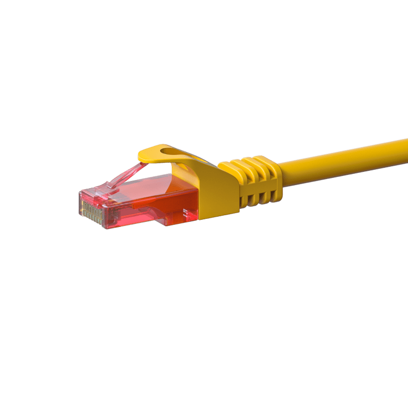 CAT6 Kabel U/UTP - 20 Meter - gelb - 100% Kupfer