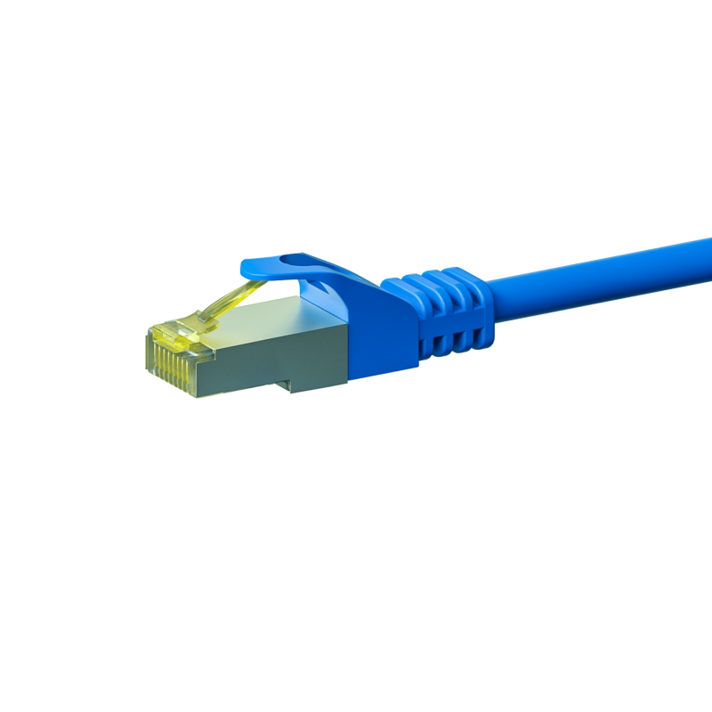  RJ45 Netzwerkkabel S/FTP (PiMF), mit CAT 7 Rohkabel, Blau, 50m