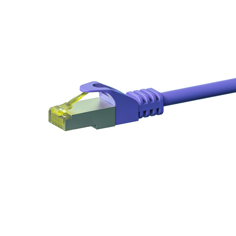 RJ45 Netzwerkkabel S/FTP (PiMF), mit CAT 7 Rohkabel, Violett, 50m