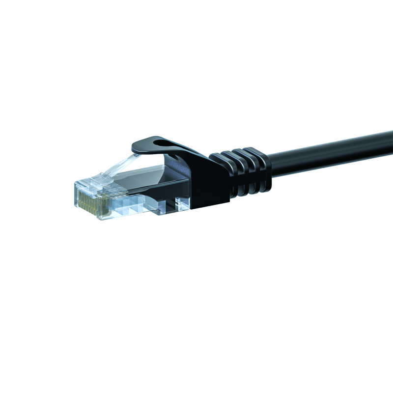 CAT5e Kabel U/UTP - 15 Meter - schwarz - CCA