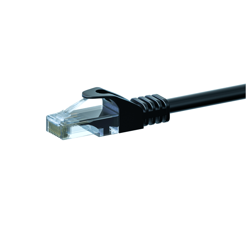 CAT6 Kabel U/UTP - 1 Meter - schwarz - CCA