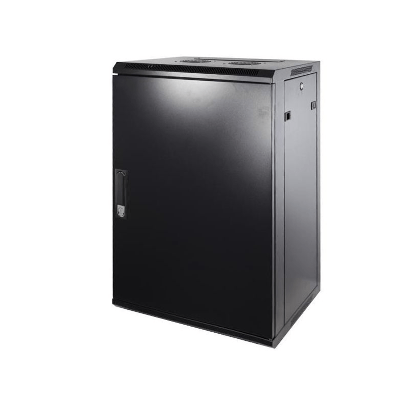 18 HE Netzwerkschrank, Wandschrank, mit Metalltür 600 x 450 x 900mm (BxTxH)