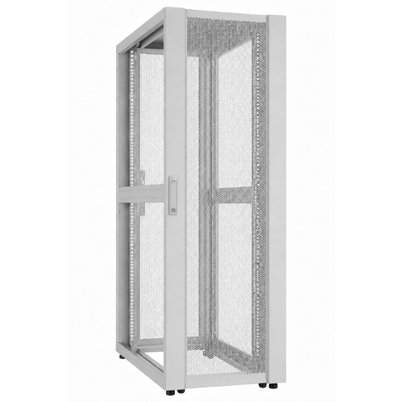 48 HE 19” Datacenter Netzwerkschrank, mit perforierter Fronttür (BxTxH) 600 x 1000 x 2250mm Grau