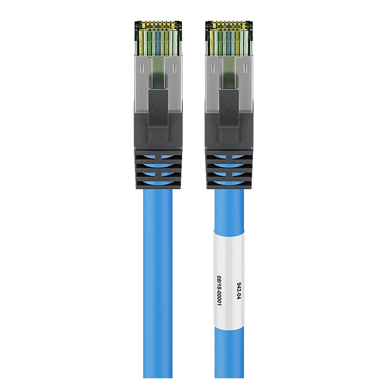 Cat8 Kabel S/FTP/PIMF - 1 Meter - blau