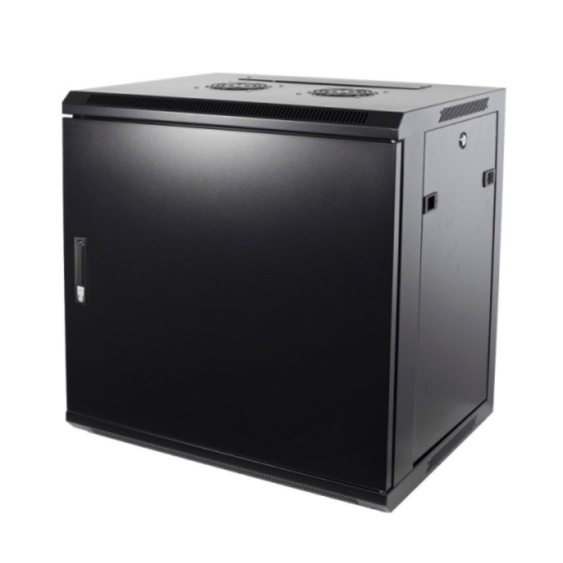 9 HE Netzwerkschrank, Wandschrank, mit Metalltür 600 x 600 x 500mm (BxTxH)