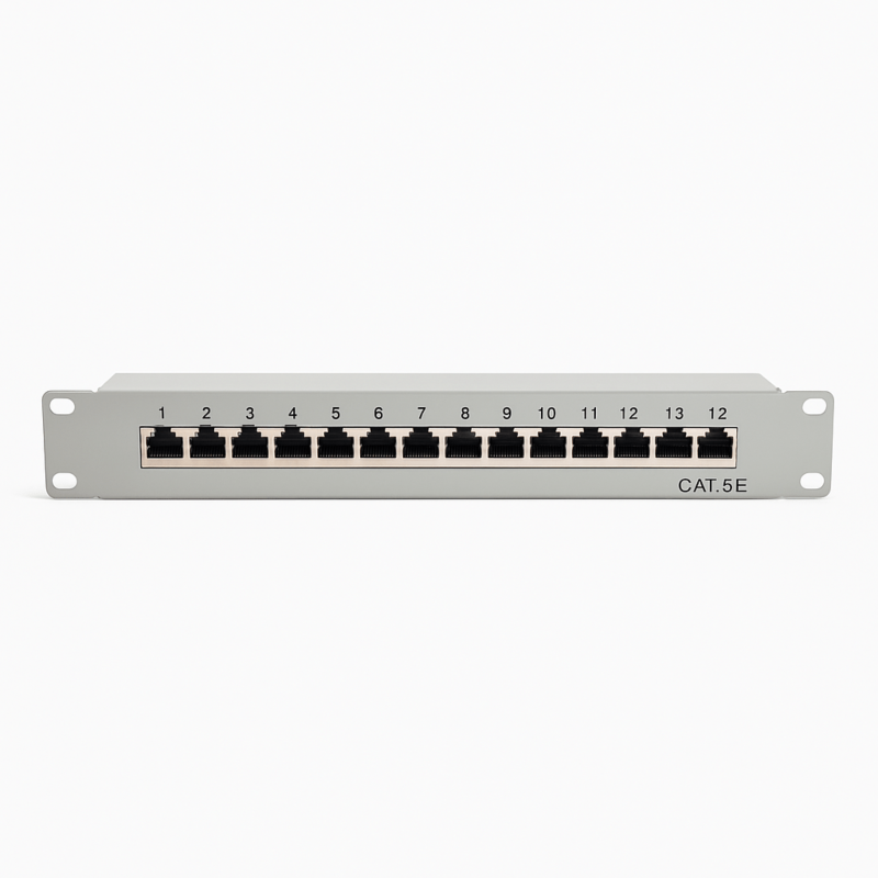 Patchpanel 10 Zoll – 12 Ports Cat5e STP