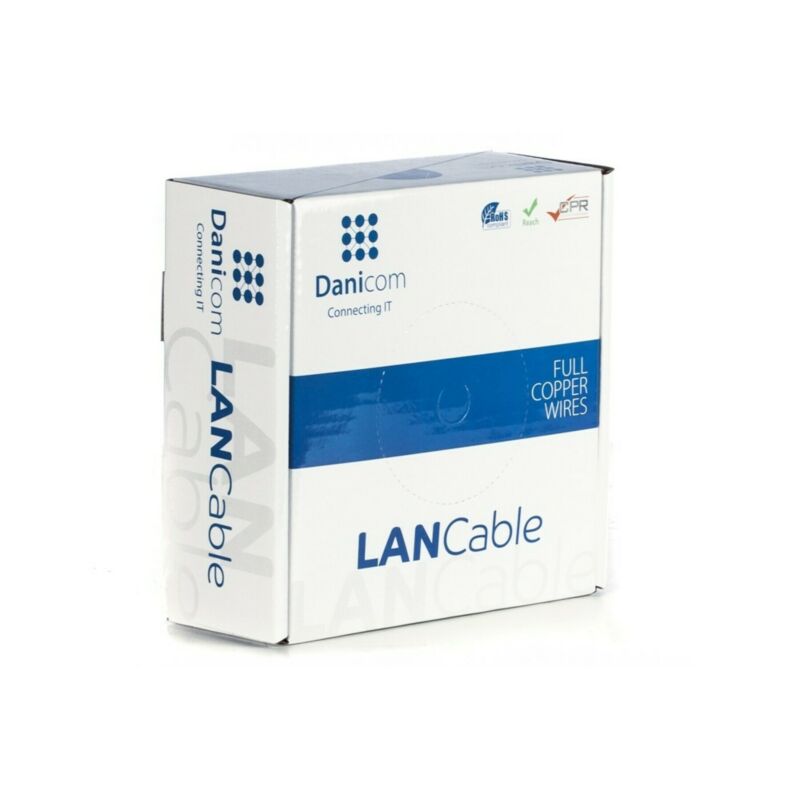 DANICOM CAT5e Kabel FTP 100 Meter – flexibler Kern - PVC (Fca)