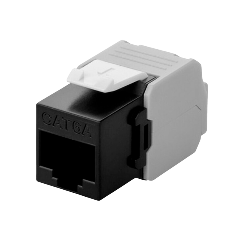 Keystone Konnektor LSA CAT 6a UTP - Toolless- Schwarz