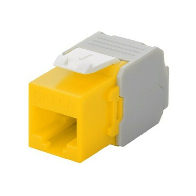Keystone Konnektor CAT 6a UTP - Toolless - Gelb