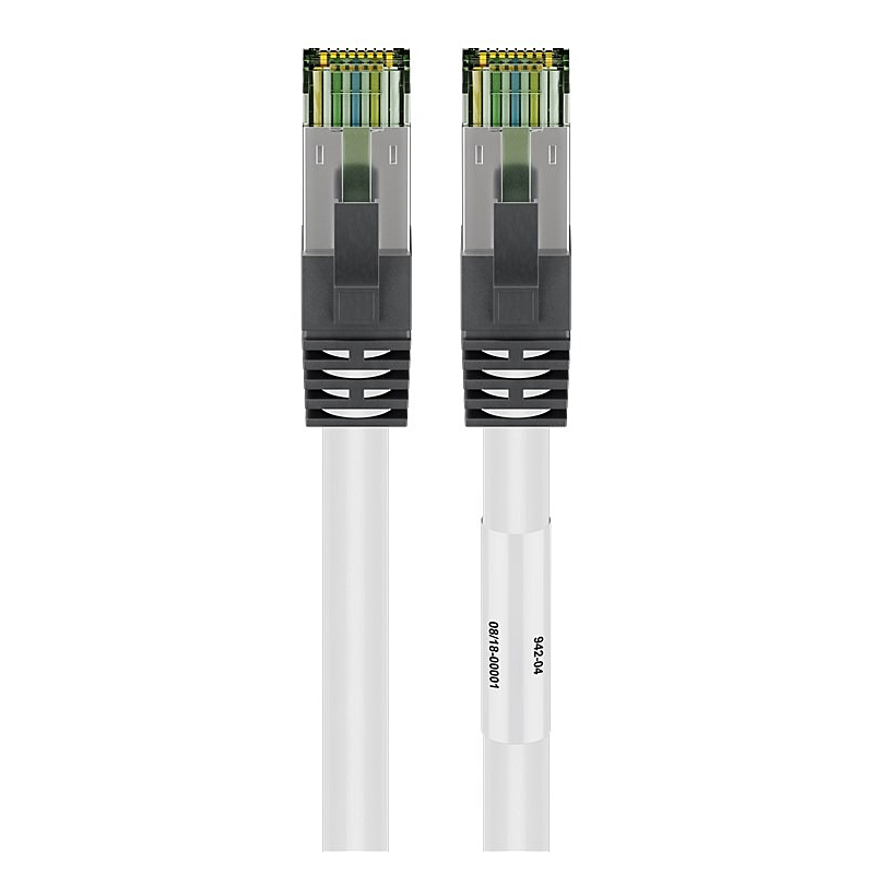 Cat8 Kabel S/FTP/PIMF - 0,25 Meter - weiß