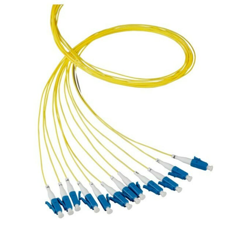 Set OS2 Glasfaser Pigtail LC/PC - gelb