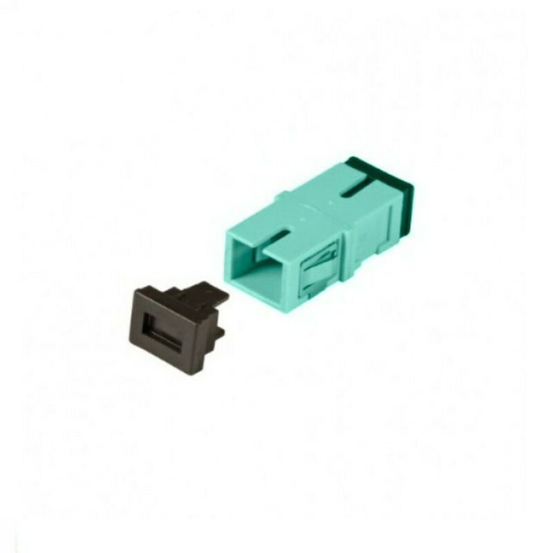 Multimode Keystone-Glasfaserkupplung SC-SC Simplex - türkis