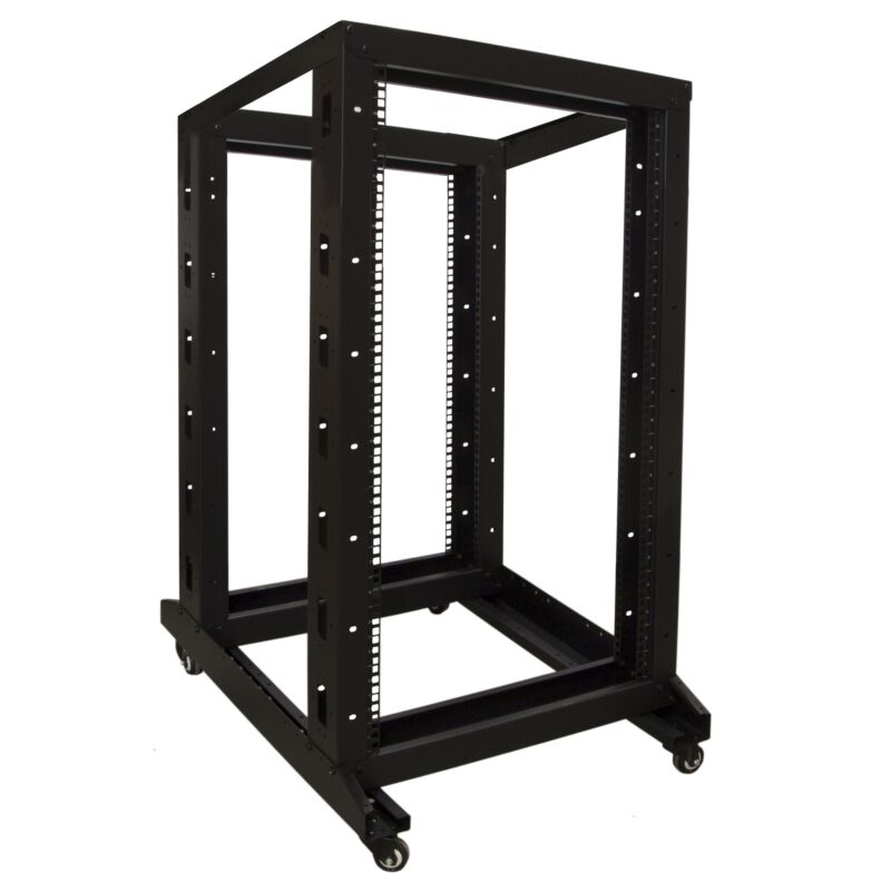 22 HE 19 Zoll Netzwerkregal auf Rollen - unmontiert 600 x 800 x 1200 mm (BxTxH)
