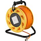 CAT 7 S/FTP Kabeltrommel mit CAT 6a Keystone Konnektor - RJ45 - 90 Meter