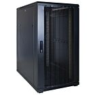 22 HE 19 Zoll Netzwerkschrank mit perforierter Tür 600 x 1000 x 1200 mm (BxTxH)