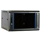 6 HE Netzwerkschrank, Wandschrank mit Glastür 600 x 600 x 368 mm (BxTxH)