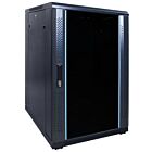 18 HE 19 Zoll Netzwerkschrank mit Glastür 600 x 800 x 1000 mm (BxTxH)