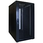 22 HE 19 Zoll Netzwerkschrank mit perforierter Tür 600 x 800 x 1200 mm (BxTxH)