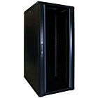 27 HE 19 Zoll Netzwerkschrank mit Glastür 600 x 800 x 1400 mm (BxTxH)