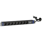 19 Zoll Mehrfachsteckdosenleiste - 8 fach - Surge Protection Device