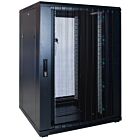 22 HE 19 Zoll Netzwerkschrank mit perforierter Tür 800 x 800 x 1200 mm (BxTxH)