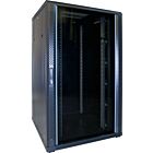 27 HE 19 Zoll Netzwerkschrank mit Glastür 800 x 800 x 1400 mm (BxTxH)