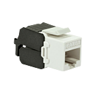 Keystone Konnektor CAT 6a UTP - Toolless - Schwarz-Weiß