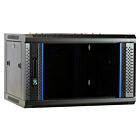 6 HE Netzwerkschrank, Wandschrank mit Glastür 600 x 450 x 367 mm (BxTxH)
