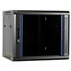 9 HE Netzwerkschrank, Wandschrank mit Glastür 600 x 450 x 500 mm (BxTxH)