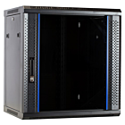 12 HE Netzwerkschrank, Wandschrank mit Glastür 600 x 450 x 634 mm (BxTxH)