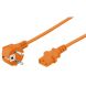 Stromkabel Schuko und C13 - 3 Meter orange