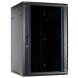 18 HE Netzwerkschrank, Wandschrank mit Glastür 600 x 600 x 900 mm (BxTxH)