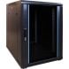 15 HE kleiner Netzwerkschrank mit Glastür 600 x 600 x 860 mm (BxTxH)