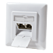 Unterputzdose CAT 6A / Class E 2-fach, geschirmt, 2 x RJ45, Farbe Weiß