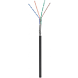 CAT6 S/FTP 50m outdoor Netzwerkkabel auf Spule gewickelt starrleiter Schwarz CCA
