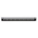 Frontplatte ST 24-Port schwarz Simplex, geeignet für universelle Glasfaserablage