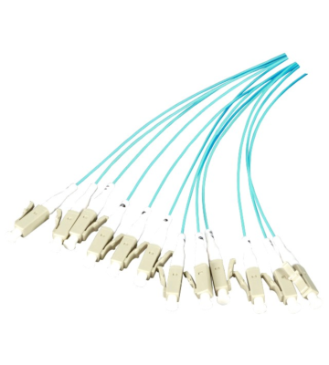 Set OM3 Glasfaser Pigtail ST - türkis