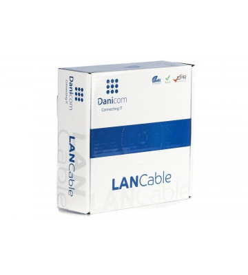 CAT5e U/UTP 50m kabel auf Rolle starr grau CCA