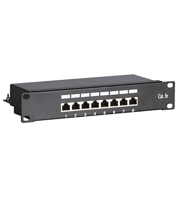 10 Zoll Patchfeld 8 Ports CAT 5e FTP