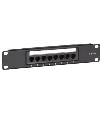 10 Zoll Patchfeld 8 Ports CAT 5e UTP