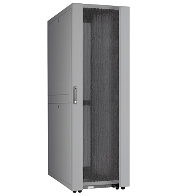 42 HE 19” Datacenter Netzwerkschrank, mit perforierter Fronttür (BxTxH) 800 x 1000 x 2000mm Grau