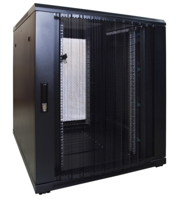 12 HE, kleiner Serverschrank, mit perforierter Fronttür (BxTxH) 800 x 1200 x 720 mm