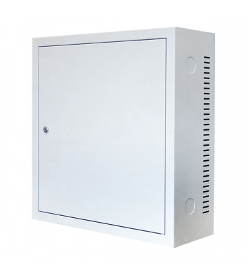 3U Wandschrank Weiß mit Metalltür 185mm tief 