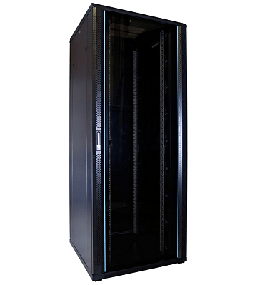 47 HE 19 Zoll Netzwerkschrank mit Glastür 800 x 800 x 2200 mm (BxTxH) 