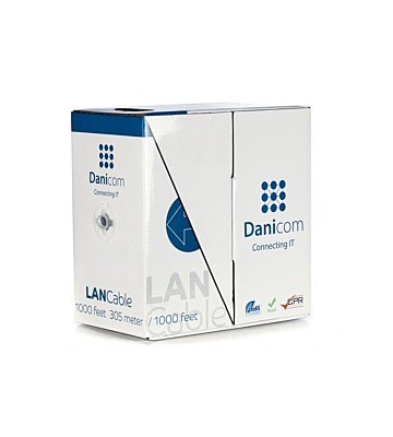 CAT6 Netzwerkkabel Starrleiter - U/UTP - 305 Meter - grau CCA