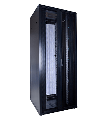 42 HE 19" Netzwerkschrank, mit perforierten Doppelflügeltüren vorne und hinten (BxTxH) 800x800x2000mm