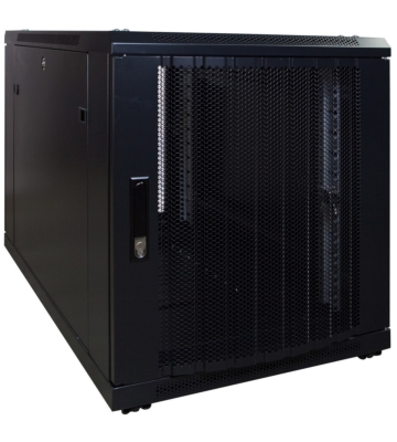 12 HE, kleiner Serverschrank, mit perforierter Fronttür (BxTxH) 600 x 1200 x 720 mm